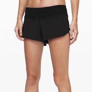 Lululemon black speed up shorts